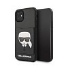 Чехол Lagerfeld для iPhone 11 PU Leather with cardslot Karl's Head. Цвет: чёрный