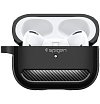 Чехол SPIGEN RUGGED ARMOR для AirPods Pro 2, с карабином. Цвет: черный