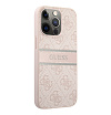 Чехол Guess для iPhone 13 Pro PU 4G Stripe printed logo hard. Цвет: розовый