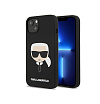 Чехол Lagerfeld для iPhone 13 Liquid silicone Karl's Head Hard. Цвет: чёрный