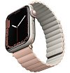 Ремешок силиконовый Uniq Revix reversible Magnetic для Apple Watch 38мм/40мм. Цвет: розовый/бежевый