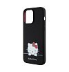 Чехол Hello Kitty Liquid Silicone Dreaming Kitty для iPhone 15 Pro Max. Цвет: черный