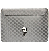 Чехол Lagerfeld Saffiano Sleeve Monogram NFT Karl Ikonik для MacBook Air/Pro 13"/Pro 14. Цвет: сереб