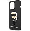 Чехол Lagerfeld для iPhone 14 Pro Liquid silicone NFT Karl Ikonik Hard. Цвет: чёрный