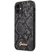 Чехол Guess для iPhone 12 Pro Max PU Animal Python Metal logo Hard. Цвет: чёрный