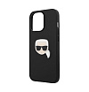 Чехол Lagerfeld для iPhone 13 Pro Max Karl's Head Patch (metal) Hard. Цвет: чёрный