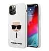 Чехол Lagerfeld для iPhone 12/12 Pro Liquid silicone Karl's Head. Цвет: белый