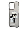 Чехол Lagerfeld PC/TPU NFT Karl & Choupette Hard Glitter для iPhone 15 Pro Max.Цвет: чёрный