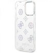 Чехол Guess для iPhone 14 Pro Max PC/TPU Peony glitter Electroplated camera Hard. Цвет: белый