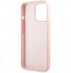 Чехол Guess для iPhone 13 Liquid silicone 4G Small metal logo Hard. Цвет: розовый