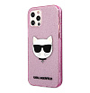 Чехол Lagerfeld для iPhone 12/12 Pro TPU Glitters Choupette Transp. Цвет: розовый