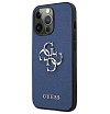 Чехол Guess для iPhone 13 Pro PU Saffiano 4G Big metal logo Hard. Цвет: синий