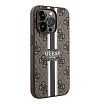 Чехол Guess для iPhone 14 Pro Max PU 4G Stripes Hard. Цвет: коричневый