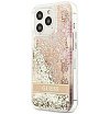 Чехол Guess для iPhone 13 Liquid Glitter Paisley Hard. Цвет: синий