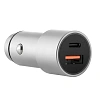 Автомобильное зарядное устройство Ubear Ride, USB-A, USB-C, PD, QC 3.0. Цвет: серый