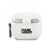 Чехол Lagerfeld Choupette для AirPods 3 с кольцом, силикон. Цвет: белый