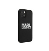 Чехол Lagerfeld для iPhone 13 Liquid silicone Stack Logo Hard. Цвет: чёрный