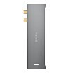 USB-хаб EnergEA AluHUB2 MACPRO 2 USB-C, USB-A, HDMI, SD/Micro SD. Цвет: серый