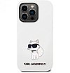 Чехол Lagerfeld для iPhone 14 Pro Liquid silicone NFT Choupette Hard. Цвет: белый