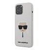 Чехол Lagerfeld для iPhone 12/12 Pro Liquid silicone Karl's Head. Цвет: белый