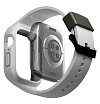 Ремешок силиконовый с чехлом Uniq Monos для Apple Watch 44мм/42мм. Цвет: серый