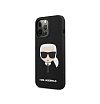 Чехол Lagerfeld для iPhone 13 Pro Liquid silicone Karl's Head. Цвет: чёрный