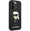 Чехол Lagerfeld для iPhone 14 Pro Liquid silicone NFT Karl Ikonik Hard. Цвет: чёрный