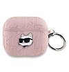 Чехол Lagerfeld PU Saffiano Monogram with ring NFT Metal Head Choupette для AirPods 3. Цвет: розовый