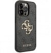 Чехол Guess для iPhone 14 Pro PU 4G Big metal logo Hard. Цвет: серый