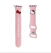 Ремешок силиконовый Hello Kitty Liquid silicon Kitty Head для Apple Watch 38мм/40мм. Цвет: розовый