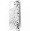 Чехол Guess для iPhone 11 Liquid Glitter Hard Hearts. Цвет: серебристый