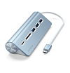 USB-хаб Satechi Type-C Aluminium USB Hub & Micro/SD Card Reader w/Cable. Цвет: синий