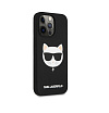 Чехол Lagerfeld для iPhone 13 Pro Liquid silicone Choupette Hard. Цвет: чёрный