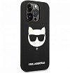 Чехол Lagerfeld для iPhone 14 Pro Max Liquid silicone Choupette Hard (MagSafe). Цвет: чёрный