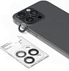 Защитное стекло BlueO Camera lens PVD stainless steel д/камеры iPhone 15 Pro Max (3 шт).Цвет:чёрный