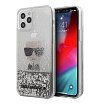 Чехол Lagerfeld для iPhone 12 Pro Max Liquid Glitter Ikonik Karl (inner) Hard. Цвет: серебристый