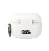 Чехол Lagerfeld NFT 3D Karl для AirPods Pro силиконовый с кольцом. Цвет: белый