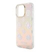 Чехол Guess PC/TPU Peony glitter +Nylon Hand cord Hard для iPhone 15 Pro. Цвет: радужный розовый