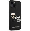 Чехол Lagerfeld для iPhone 14 3D Rubber Karl and Choupette Hard. Цвет: чёрный