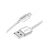 Кабель UGREEN Lightning to USB Cable Alu Case With Braided, 2 м. Цвет: серебристый