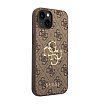 Чехол Guess PU 4G Big metal logo Hard для iPhone 15. Цвет: коричневый