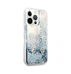 Чехол Guess для iPhone 13 Pro Max Liquid Glitter Peony Hard. Цвет: синий