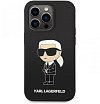 Чехол Lagerfeld для iPhone 14 Pro Liquid silicone NFT Karl Ikonik Hard. Цвет: чёрный