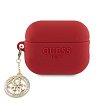 Чехол Guess Liquid Silicone with 4G Diamond charm для AirPods Pro 2. Цвет: фуксия