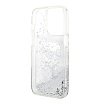 Чехол Lagerfeld Liquid Glitter NFT Karl head Hard для iPhone 15 Pro. Цвет: серебристый