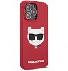 Чехол Lagerfeld для iPhone 13 Pro Max Liquid silicone Choupette Hard (Magsafe). Цвет: красный