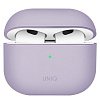 Чехол UNIQ Lino для AirPods 3, силикон. Цвет: лаванда