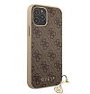 Чехол Guess для iPhone 12 Pro Max PU 4G Charms collection Hard. Цвет: коричневый