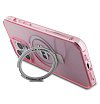 Чехол Lagerfeld PC/TPU Ring NFT Choupette head Hard MagSafe для iPhone 15 Pro. Цвет: розовый