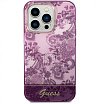 Чехол Guess для iPhone 14 Pro Max PC/TPU Toile de Jouy w Electroplated camera Hard. Цвет: фуксия